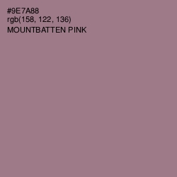 #9E7A88 - Mountbatten Pink Color Image